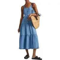 Pepe Jeans for woman. PL953483 Edith dress blue (XS), Casual, Sleeveless / Straps, Lyocell, Sustainable