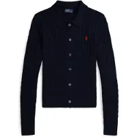Ralph Lauren Cable-Knit Cotton Cardigan - Navy - M