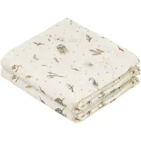 Cam Cam Copenhagen Muslin Cloth, Printed, 2-Pack - Gots - Classic Stripes Rose - Cream - ONE SIZE