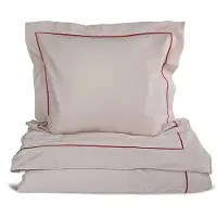 Sagaform Carl vuodevaatesetti 150x210 cm Beige-viininpunainen