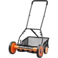 Vevor työnnettävä kelaruohonleikkuri 45 cm, 5 terää, manuaalinen työnnettävä ruohonleikkuri, ei moottoria, 35–62 mm säädettävä leikkuukorkeus, perässäkäveltävät ruohonleikkurit ruohonkerääjällä vihrei