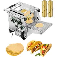 Vevor sähköinen tortillakone, automaattinen maissitortillakone tarttumattomalla pinnoitteella ja kahdella muottilla (4 tuumaa + 6 tuumaa), sähköinen chapatti-kone, joka sopii tuotevalmisteisiin Sopes