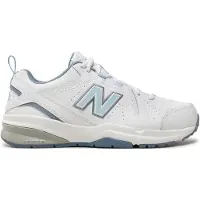 New Balance for woman. WX608V5 WX608V5 Slip Resistant Leather Sneakers white (37.5 D), Flat, Laces, Casual