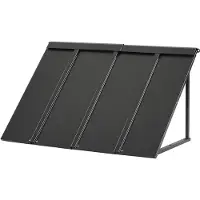 Vevor kiinteä metallinen markiisi 44 x 24 tuumaa, ikkunamarkiisi, ovikatos, vakaa kolmionmuotoinen teräsrunkoinen markiisi oville, ulkokäyttöön, sade- ja lumisuoja auringonvalolta, sisäänkäynneille, i