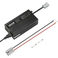 Vevor 12 V 10 A litium-akkulaturi, 14,6 V, AC-DC LiFePO4 -älylaturi, Anderson-liittimellä, LED-merkkivalo, 0 V:n aktivointi, veneiden ja matkailuautojen syväpurkausladattaville litium-LiFePO4-akuille