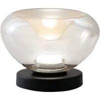 FABAS LUCE Led pöytävalaisin Brena, himmennettävä, Ruskea/ruoste, Olohuone/ruokailutila, Lasi, Moderni