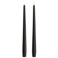 Moods & More LED taper candle - Slim - Charcoal - 23x300 mm - 2 pcs