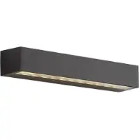 QAZQA Teollinen ulkoseinävalaisin musta 38cm sis. LED IP65 - Hannah