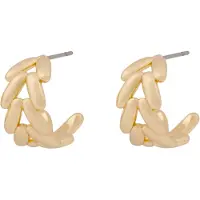 Sno of sweden Liddy Pin Ear Plain G-Onesize - Gold - ONE SIZE