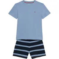 Tommy Hilfiger Ss Pj Set - Blue - 140-152