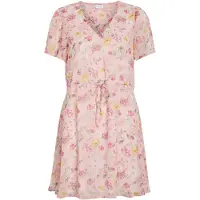 Vila Vifalia V-Neck S/S Short Dress- Noos - Pink - 42