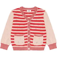 Hust & Claire Neuletakki 'Camilla' beige / punainen