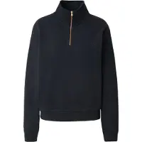 Superdry for woman. W2012666A Essential Logo Emb Half Zip navy sweatshirt (L), Casual, Cotton, Long sleeve