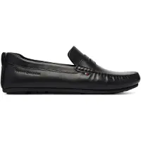 Tommy Hilfiger Core Hilfiger Leather Driver - Black - 44