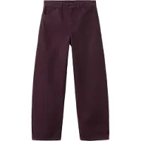 Mango Mid-Rise Balloon Jeans - Burgundy - 40