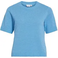 Vila Lollo O-neck Detail Knit Lyhythihainen Neulepusero