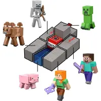 Minecraft Mattel : Redstone Charged - Mooshroom 8cm Figure (JJR95)