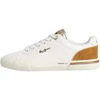 Pepe Jeans for woman. PLS300009 Trainers Kenton Campus off-white (40), Flat, Laces, Casual