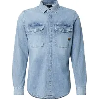 G-Star for man. D29312-D252-H090 Marine Denim Slim Slim Shirt blue (XL), Casual, Cotton, Long sleeve