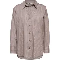 ONLY Onloregon Nano Ls Shirt Wvn - Brown - M