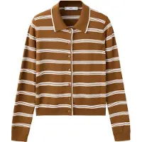 Mango Cardigan With Shirt Collar - Brown - M