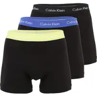 Calvin Klein Underwear Bokserishortsit sininen / neonkeltainen / musta / valkoinen
