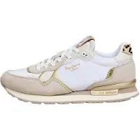 Pepe Jeans for woman. PLS400023 Britlen beige slippers (39), Flat, Laces, Casual