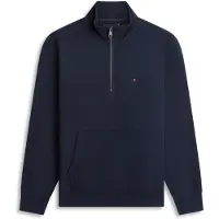 Tommy Hilfiger Collegepaita 'Flag Embroidery Quarter-zip' laivastonsininen