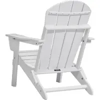 Vevor Adirondack -tuoli muovista, 2 kpl:n sarja, kaikkiin sääolosuhteisiin soveltuva kannettava taittuva tulisijatuoli, ulkokäyttöön tarkoitettu Adirondack-patiotuoli kupinpidikkeellä, rentouttava käs