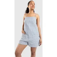 Blue Tomato Short Linen Overall gingham blue Koko M