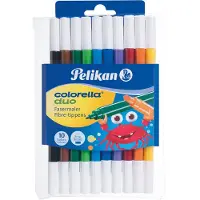 Pelikan 973172, Hienojakoinen, 10 väriä, Monivärinen, Pyöreä pää, Monivärinen, Pyöreä