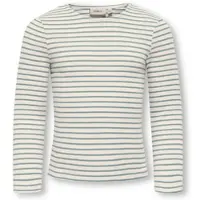 Kids Only Kmgmaude Life Stripe Ls Top Jrs Noos - Cream - 92