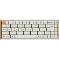Keychron K6 HE SE 65 % pelinäppäimistö, valkoinen/puu