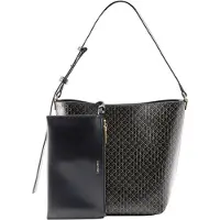 Calvin Klein Emblem Aop Medium Bucket - Black - ONE SIZE