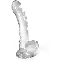 Crushious Dildo Doble Problema, läpinäkyvä