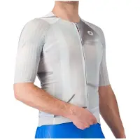 Castelli Aero Race 8S -lyhythihainen pyöräilypaita silver grey/smoky grey miehet