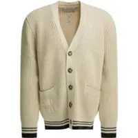 Ami Mens Knitted Cardigan - Beige - L