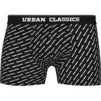 Urban Classics Bokserishortsit tummanvihreä / musta / valkoinen