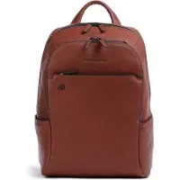 Piquadro Black Square Yritysreppu Nahka 39 cm Kannettavan tietokoneen taskun syvyys Ruskea