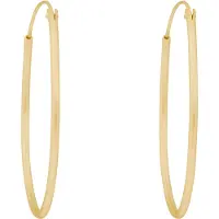 Sno of sweden Liddy Thin Big Ring Ear Plain Gold Onesize