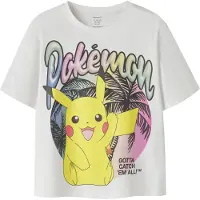 Name it Nkfmuba Pokemon Ss Nreg Top Box Noos Sky - White - 146-152