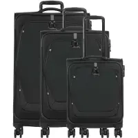 Travelite Umbria 4-pyöräinen Matkalaukkusetti 3-osainen Laajennettava Musta