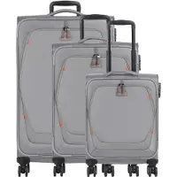 Travelite Umbria 4-pyöräinen Matkalaukkusetti 3-osainen Laajennettava Harmaa