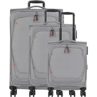 Travelite Umbria 4-pyöräinen Matkalaukkusetti 3-osainen Laajennettava Harmaa
