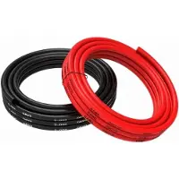 YUNIQUE GREEN-CLEAN-POWER Joustava 5 metrin 8 AWG silikonijohto [2,5 m musta ja 2,5 m punaista] Eristetty kuparilanka, Korkea lämpötilankesto