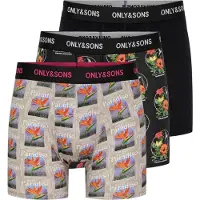 Only & Sons Bokserishortsit 'ONSFitz' beigenharmaa / vihreä / oranssi / musta
