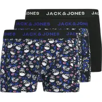 Jack & Jones Bokserishortsit 'JACFLOWER SKULL' tummansininen / roosa / musta / valkoinen