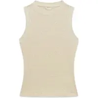 GUESS for woman. W6GP14K2940 Top Francine Smock Hotfix beige (S), Polyester, Sleeveless / Straps