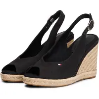 Tommy Hilfiger Flag High Wedge Espad Slingback - Black - 39