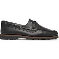 Tommy Hilfiger Hilfiger Light Lth Boat Shoe - Black - 45